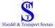 Logo: Blaue Buchstaben S, H, T. Darunter steht "Handel & Transport Seman" in Blau.