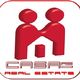 Logo rosso stilizzato con testo "CASA Re REAL ESTATE".