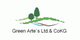 Logo mit zwei Bäumen und Hügel. Text: "Green Arte's Ltd. & CoKG".