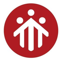 Icona rossa con tre figure bianche stilizzate all'interno di un cerchio.