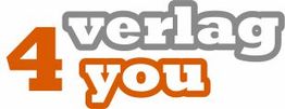 Logo mit Schriftzug "4 verlag you" in Grau und Orange.