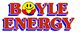 Logo of Boyle Energy with a smiling face inside the letter 'O'.