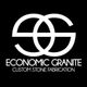 Logo of "Economic Granite" with linked letters and text "Custom Stone Fabrication" below.