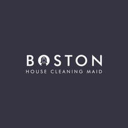 Boston House Cleaning Maid logo with maid icon in the letter "O".
