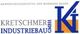 Logo von Kretschmer Industriebau GmbH in Blau und Orange mit modernem Schriftzug.