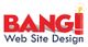 Logo for "BANG! Web Site Design" with a firework replacing the letter 'I'.