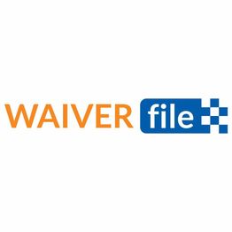 Logo with orange "WAIVER" and blue "file" with checkered design on the right.