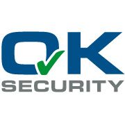 Logo: Blaues "QK" mit grünem Haken, darunter grauer Schriftzug "SECURITY".