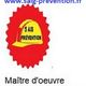 Logo SAIG Prévention, casque jaune sur étoile rouge, texte "Maître d'œuvre".