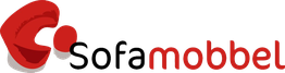 Logotipo de Sofamobbel con un icono rojo de sillón y texto negro y rojo.