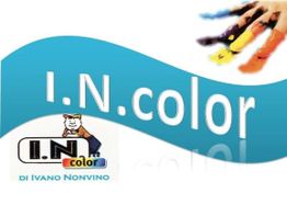 Logo stilizzato di I.N. color con mano colorata e personaggio sorridente.