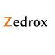Zwarte tekst "Zedrox" op witte achtergrond met een oranje 'Z'.