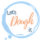 Een lichte illustratie van tekstballon met "Laugh" in oranje letters, omringd door kleine iconen.