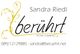 Logo mit dem Text "Sandra Riedl berührt ACTIVE COSMETICS" und Kontaktinformationen.