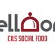 Logo "Well Done CILS Social Food" con icona di copertura vetrofania al centro.
