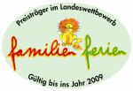Auszeichnung für Familienferien mit Löwenmotiv, gültig bis 2009.