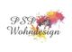 Text "PSP Wohndesign" mit buntem Farbklecks.