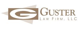 Guster Law Firm, LLC logo with a stylized letter "G" and beige background.