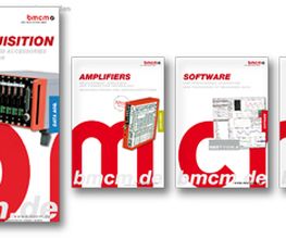 Produktübersichten von bmcm: Data Acquisition, Amplifiers, Software, PC Systems und Presentation