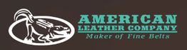 American Leather Company logo with a lizard; "Maker of Fine Belts" slogan.