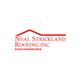 Logo of Neal Strickland Roofing Inc. with a red roofline design and license number CCC#026483.