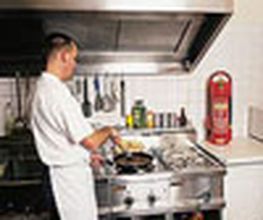 Fettbrandlöscher in der Küche