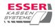 Logo von Esser Kassensysteme mit rotem Schriftzug und grauen Elementen.