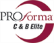 Logo for Proforma C & B Elite with maroon and black text.