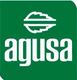 Green square logo with "agusa" text and a stylized leaf design above it.