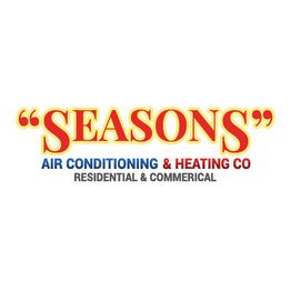 "Seasons" Air Conditioning & Heating Co logo, specializing in residential and commercial services.