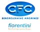 CFC-Logo: Beachcleaning Machines. Text: Fiorentini Sandreinigungsmaschinen.