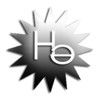 Logo mit stilisiertem Stern und Buchstaben "He" in der Mitte.