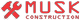 Red "Musk Construction" logo with wrench and hammer crossed.