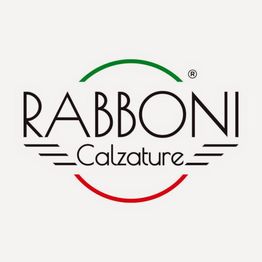 Logo: "RABBONI Calzature" con dettagli semicircolari nei colori verde e rosso.