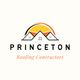 Logo with stylized roofs, a rising sun, and text: "Princeton Roofing Contractors".