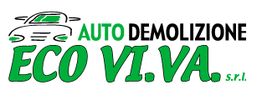 Logo di autodemorilizione con testo "AUTO DEMOLIZIONE ECO VI.VA. s.r.l." e disegno stilizzato di un'auto.