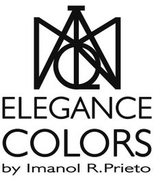Logotipo de "Elegance Colors by Imanol R. Prieto" con diseño de letras estilizadas.