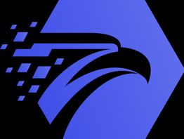 Illustration stylisée d'un aigle bleu intégré dans un hexagone.