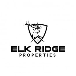 Logo of Elk Ridge Properties featuring a stylized elk head and house within a shield.