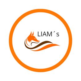 Logo mit einem stilisierten Fuchs und Schriftzug "LIAM's" in einem orangefarbenen Kreis.