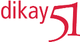 Roter Schriftzug "dikay51" auf weißem Hintergrund.