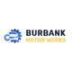 Logo for Burbank Motor Works with a car in a gear symbol.