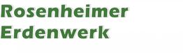 Grüner Text auf weißem Hintergrund: "Rosenheimer Erdenwerk".