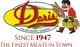 Logo of Doris Italian Market & Bakery, featuring a chef with bread and groceries. Since 1947.