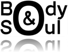 Text: "Body & Soul" in Großbuchstaben, gespiegelt unten.