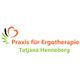 Logo der Praxis für Ergotherapie mit Herz-Motiv und dem Namen Tatjana Henneberg.