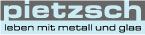 Logo mit dem Text "pietzsch, leben mit metall und glas".