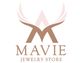 Logo von Mavie Jewelry Store mit stilisierten Flügeln und dem Buchstaben "M".