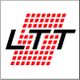 Logo mit rotem Rastermuster und schwarzen Buchstaben "LTT" auf weißem Hintergrund.