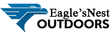 Eagle's Nest Outdoors logo with a stylized blue eagle head silhouette.